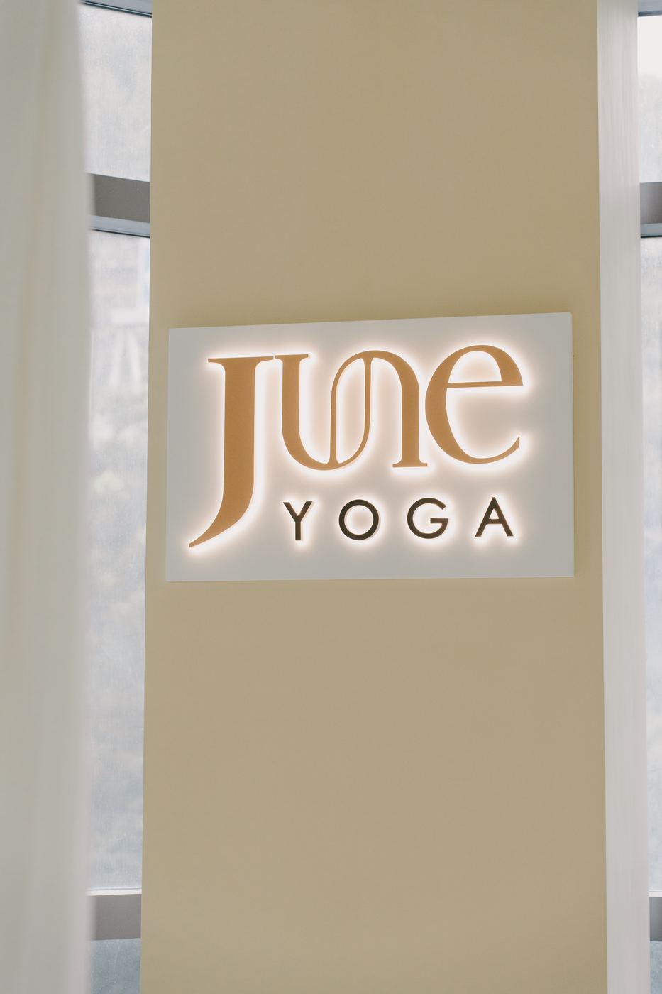 June Yoga illuminated sign