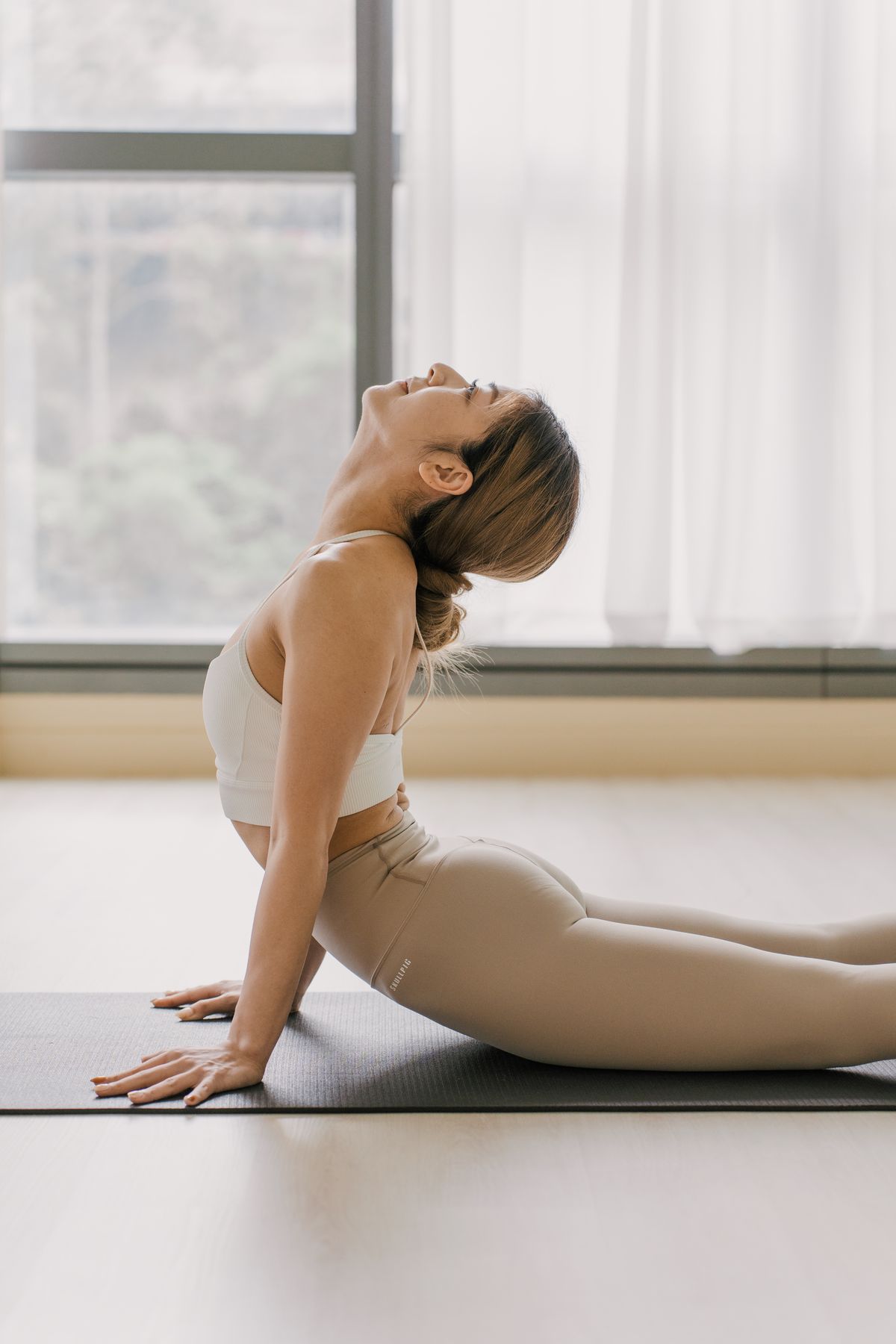 Cobra pose in studio light